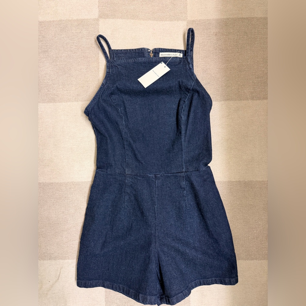 Abercrombie & Fitch Dark Blue Denim Romper